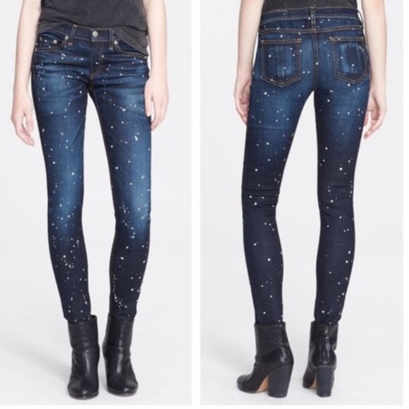 Rag & Bone skinny jean anfield splatter